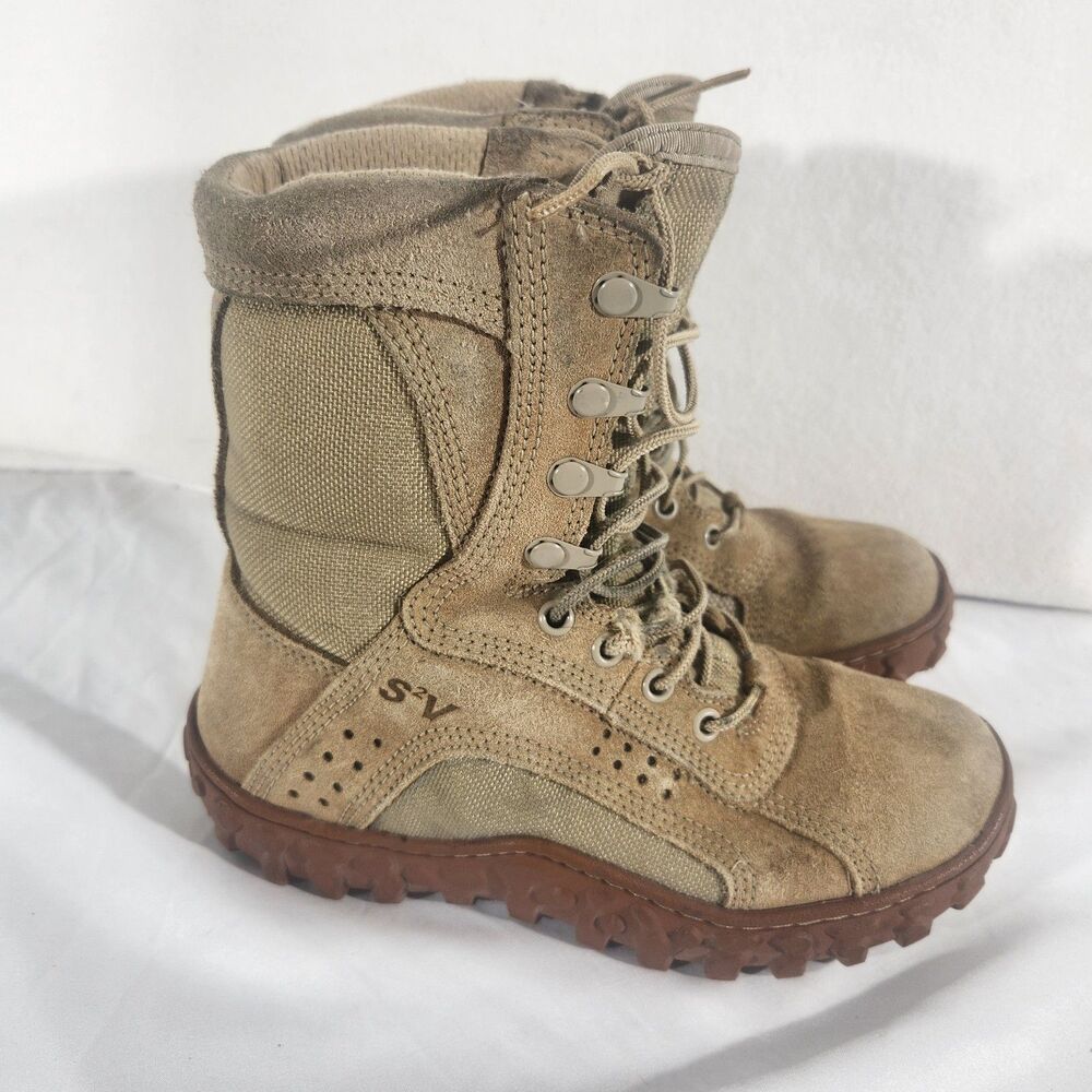 Rocky S2V Special Ops Composite Toe Waterproof Military Boot Size 5.5 Tan Suede